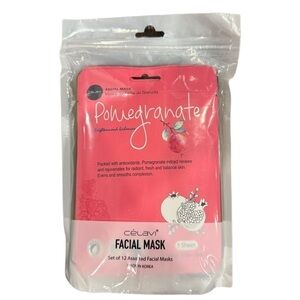 Celavi Face Facial Mask Cucumber Honey Avocado Tea Tree Charcoal Pomegranate NWT
